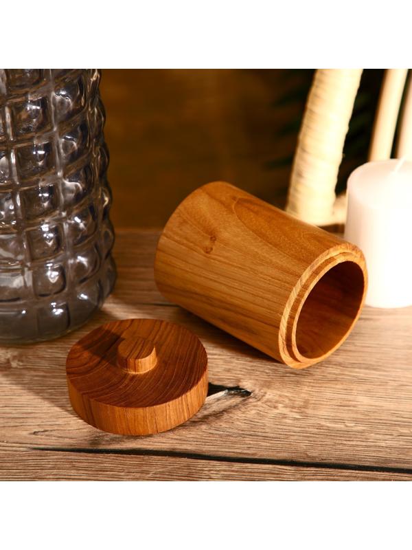 Баночка 8х8х12 см, тиковое дерево