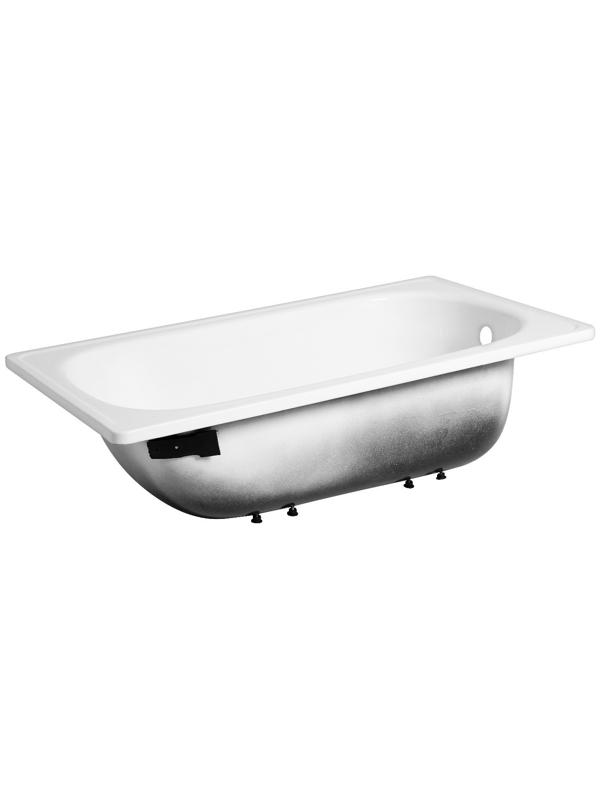 Ванна cтальная Ligeya 120х70, эмалированная, без каркаса, с бортом