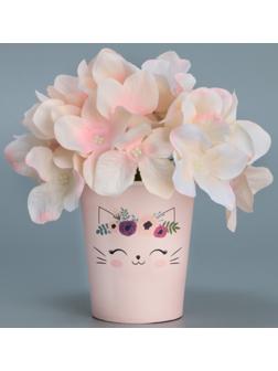 Стакан для цветов «Котик», 8,5 х 5,5 х 9 см