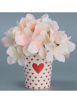 Стакан для цветов «Сердце», 8,5 х 5,5 х 9 см