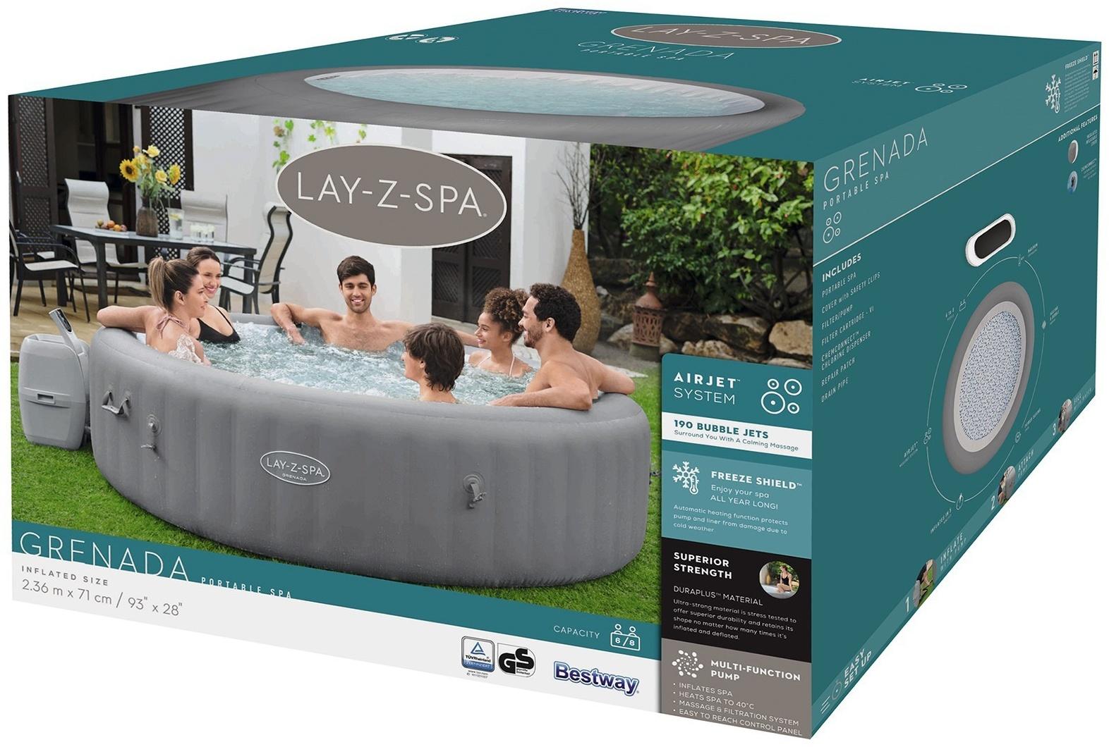 СПА бассейн Grenada Airjet, 236 х 71 см, гидромассаж, 60135