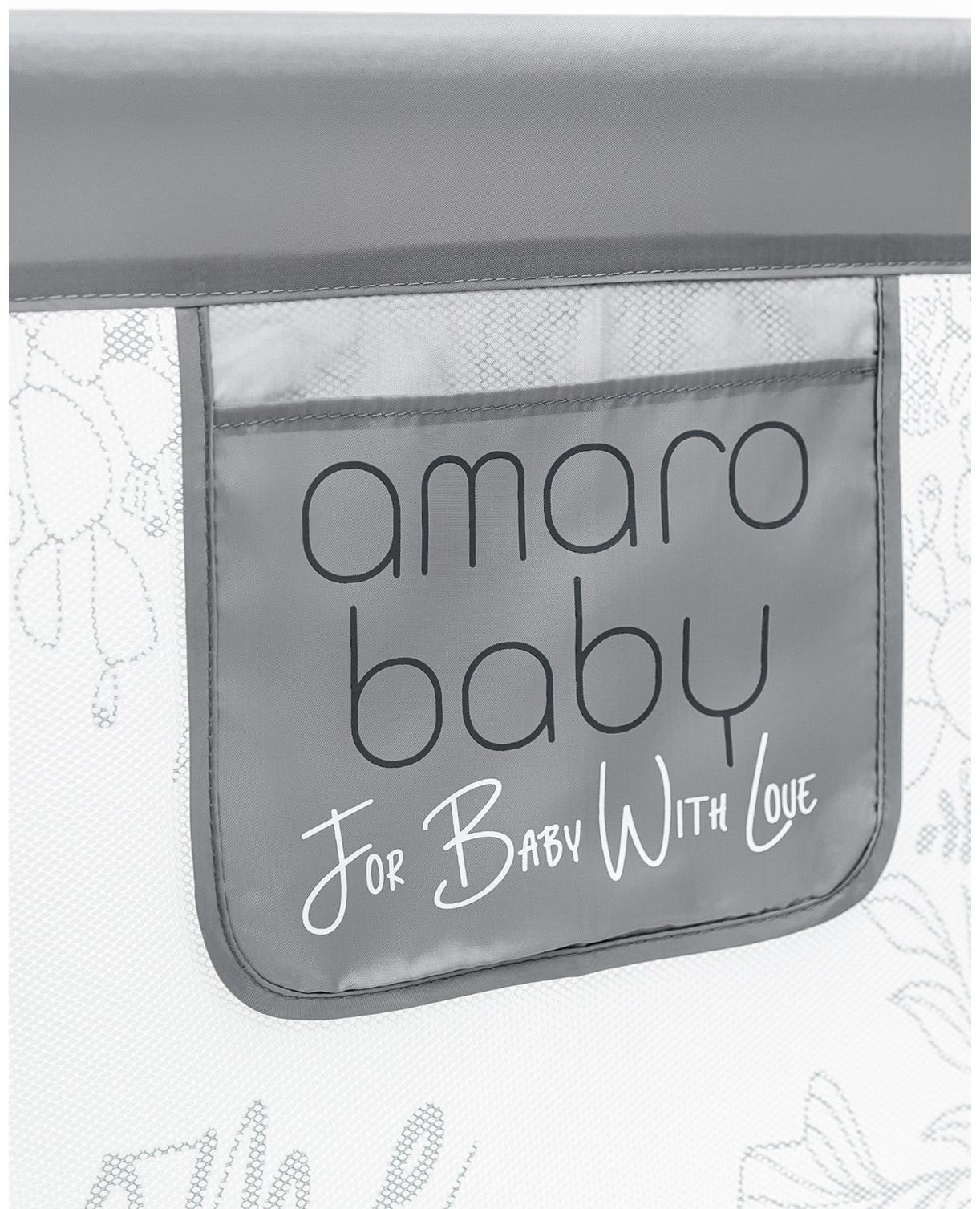Барьер защитный для кровати AmaroBaby safety of dreams, серый, 120 см.