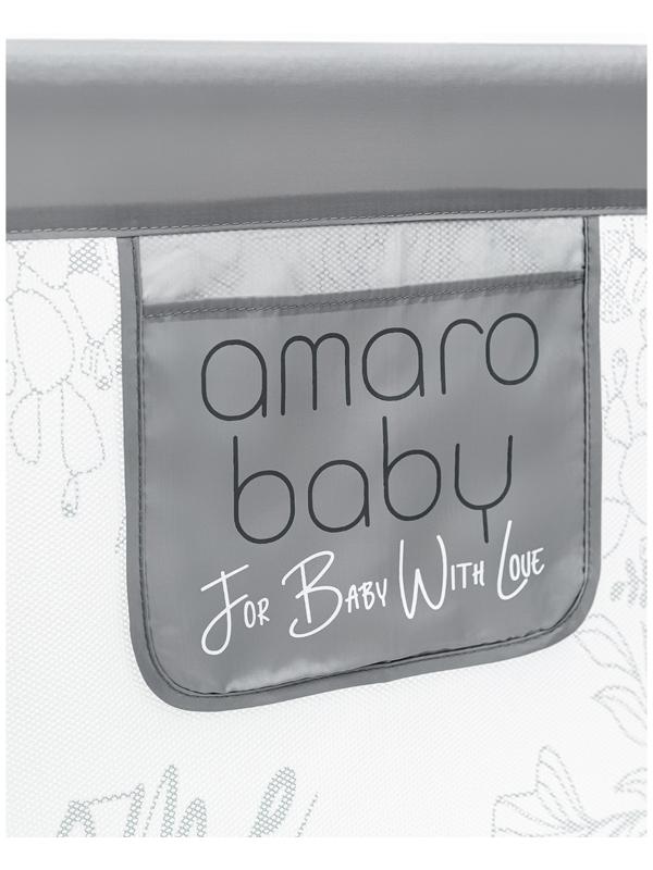 Барьер защитный для кровати AmaroBaby safety of dreams, серый, 120 см.