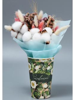 Стакан для цветов «Эко», 8,5 х 13 х 6 см