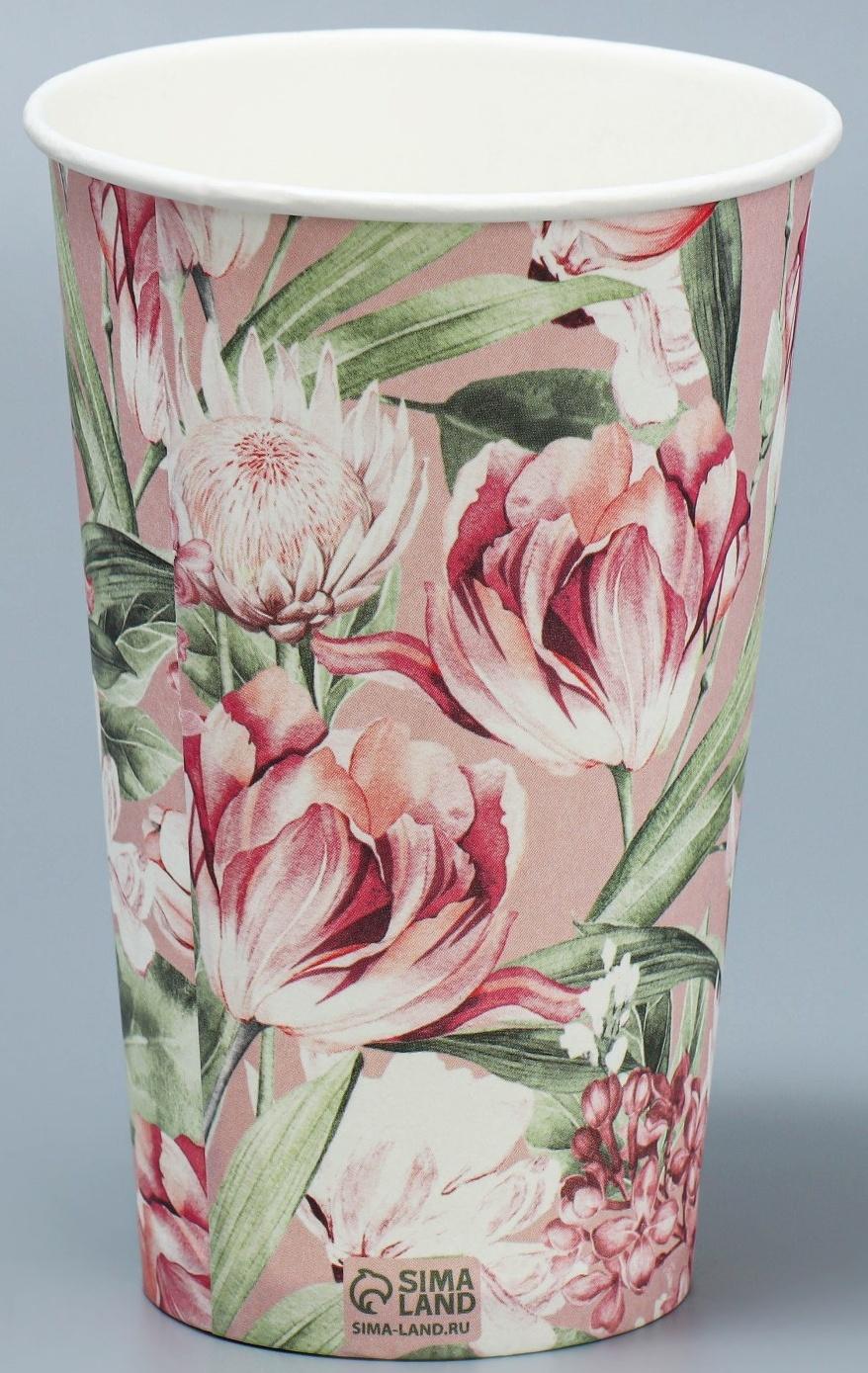 Стакан для цветов «Цветы», 8,5 х 13 х 6 см