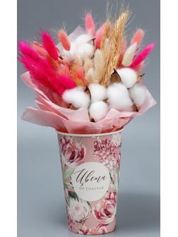 Стакан для цветов «Цветы», 8,5 х 13 х 6 см