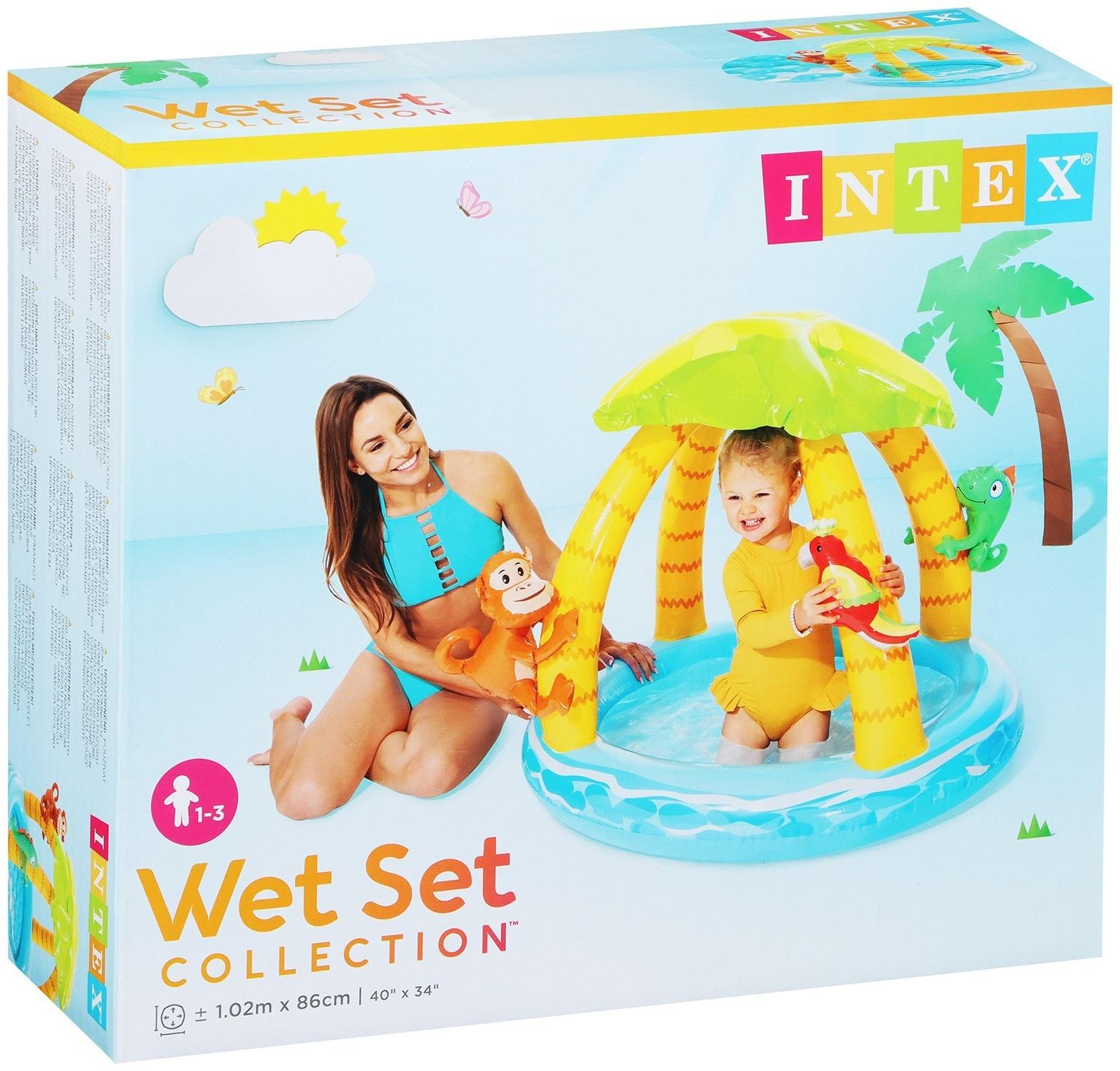 Бассейн надувной «Тропики», 102 х 86 см, от 1-3 лет, 58417NP INTEX