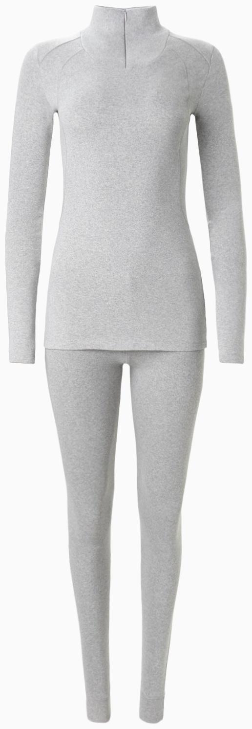 Термобельё женское (лонгслив, лосины) MINAKU цвет серый меланж, размер 50