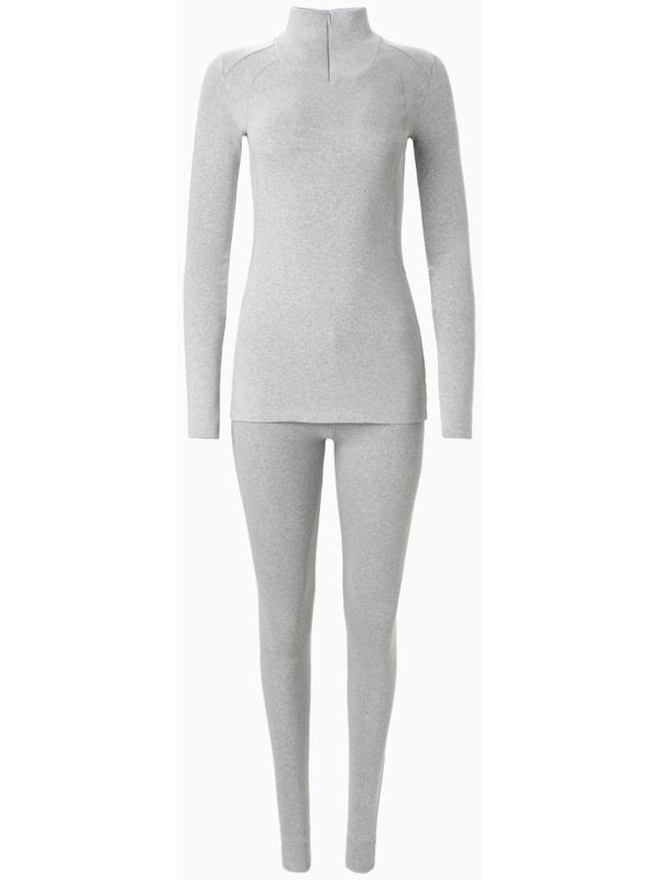 Термобельё женское (лонгслив, лосины) MINAKU цвет серый меланж, размер 50