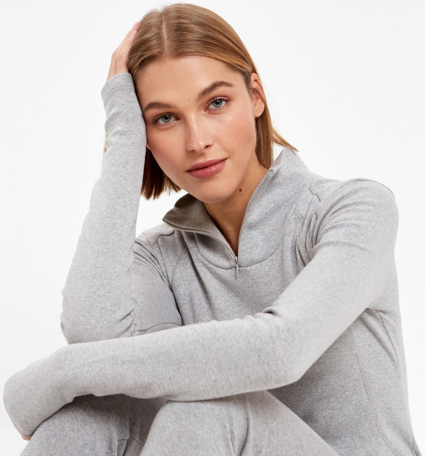 Термобельё женское (лонгслив, лосины) MINAKU цвет серый меланж, размер 52