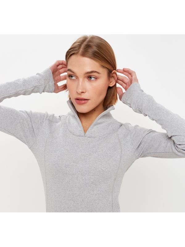 Термобельё женское (лонгслив, лосины) MINAKU цвет серый меланж, размер 52