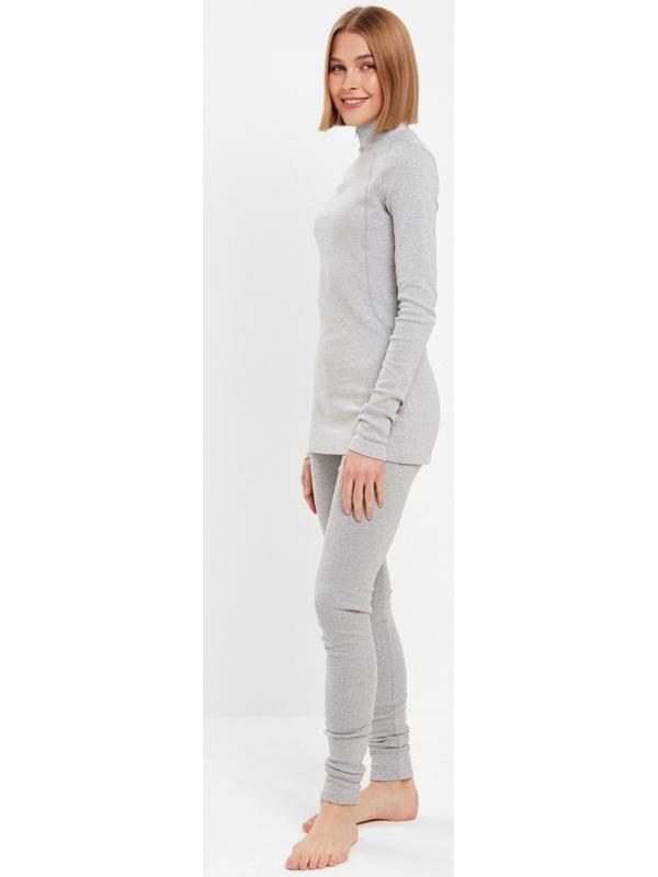 Термобельё женское (лонгслив, лосины) MINAKU цвет серый меланж, размер 52