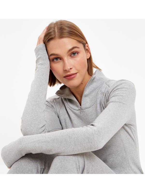 Термобельё женское (лонгслив, лосины) MINAKU цвет серый меланж, размер 52