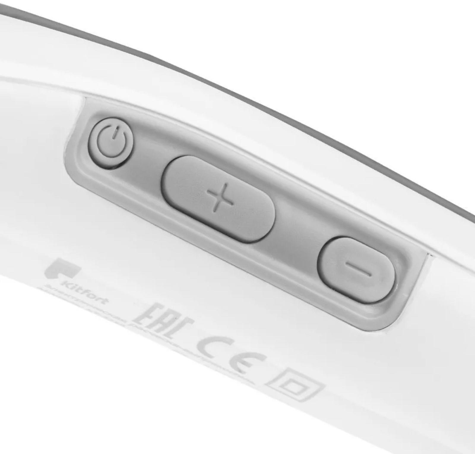 Расческа-выпрямитель Kitfort КТ-3219, электрическая, 50 Вт, до 230°С, белая