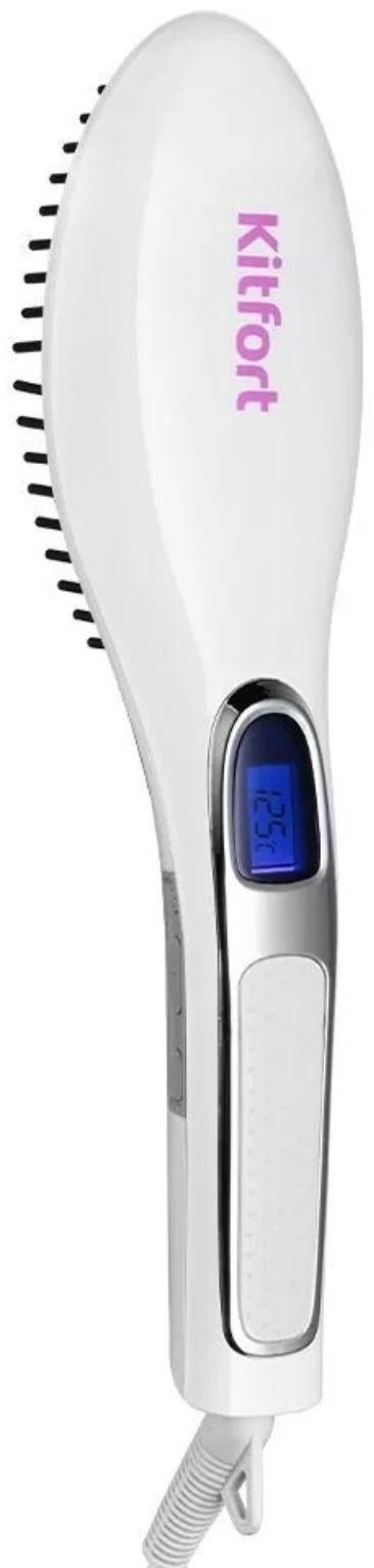 Расческа-выпрямитель Kitfort КТ-3219, электрическая, 50 Вт, до 230°С, белая