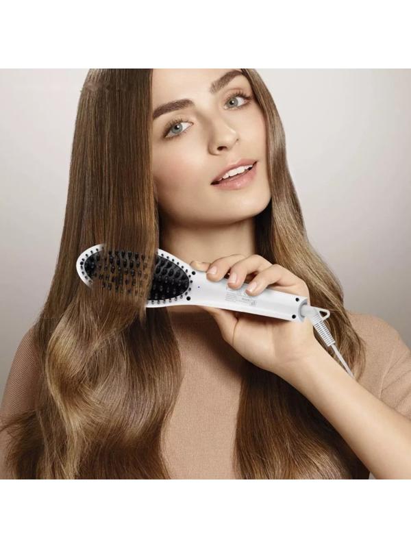 Расческа-выпрямитель Kitfort КТ-3219, электрическая, 50 Вт, до 230°С, белая