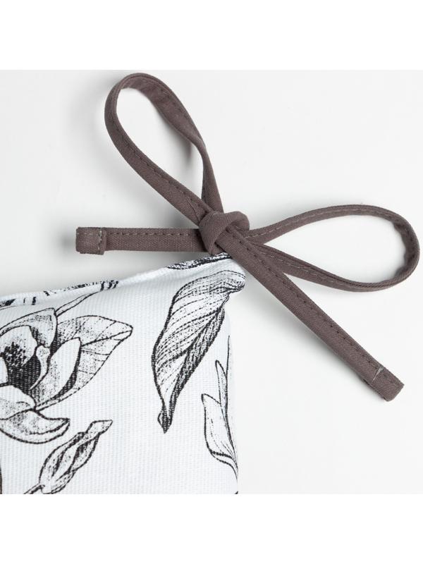 Сидушка на стул Доляна Plant leaves  42х42 см, 100% хл, рогожка 164 г/м2