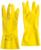Перчатки латексные многоразовые желтые, размер L