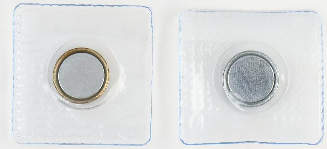 Кнопки магнитные потайные, d = 10 мм, 2 части, цвет серебряный