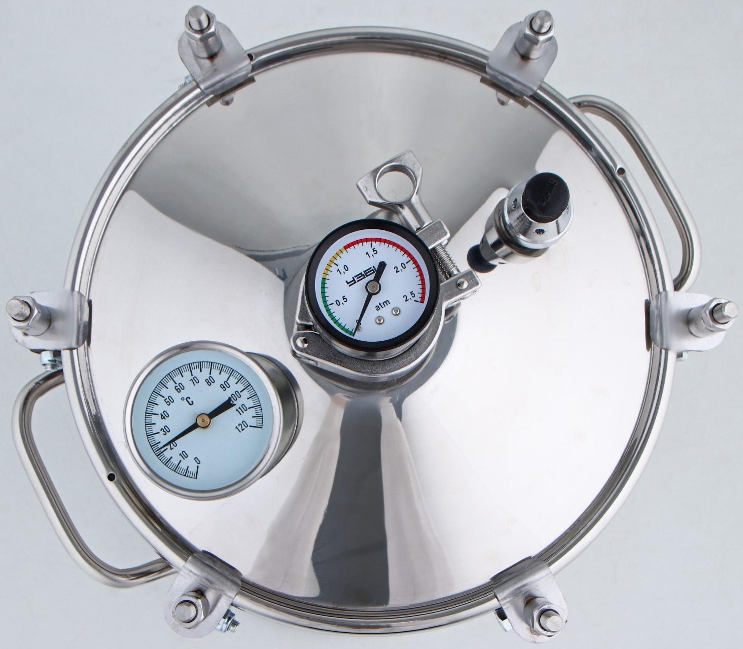 Автоклав-стерилизатор «Консерватор Макси», 20 л, манометр, термометр, клапан сброса давления, нержавеющая сталь