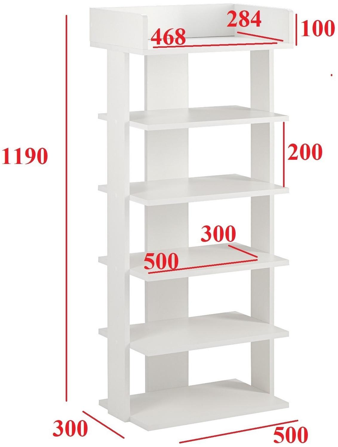 Стеллаж Норд №5, 500х300х1196, Белый