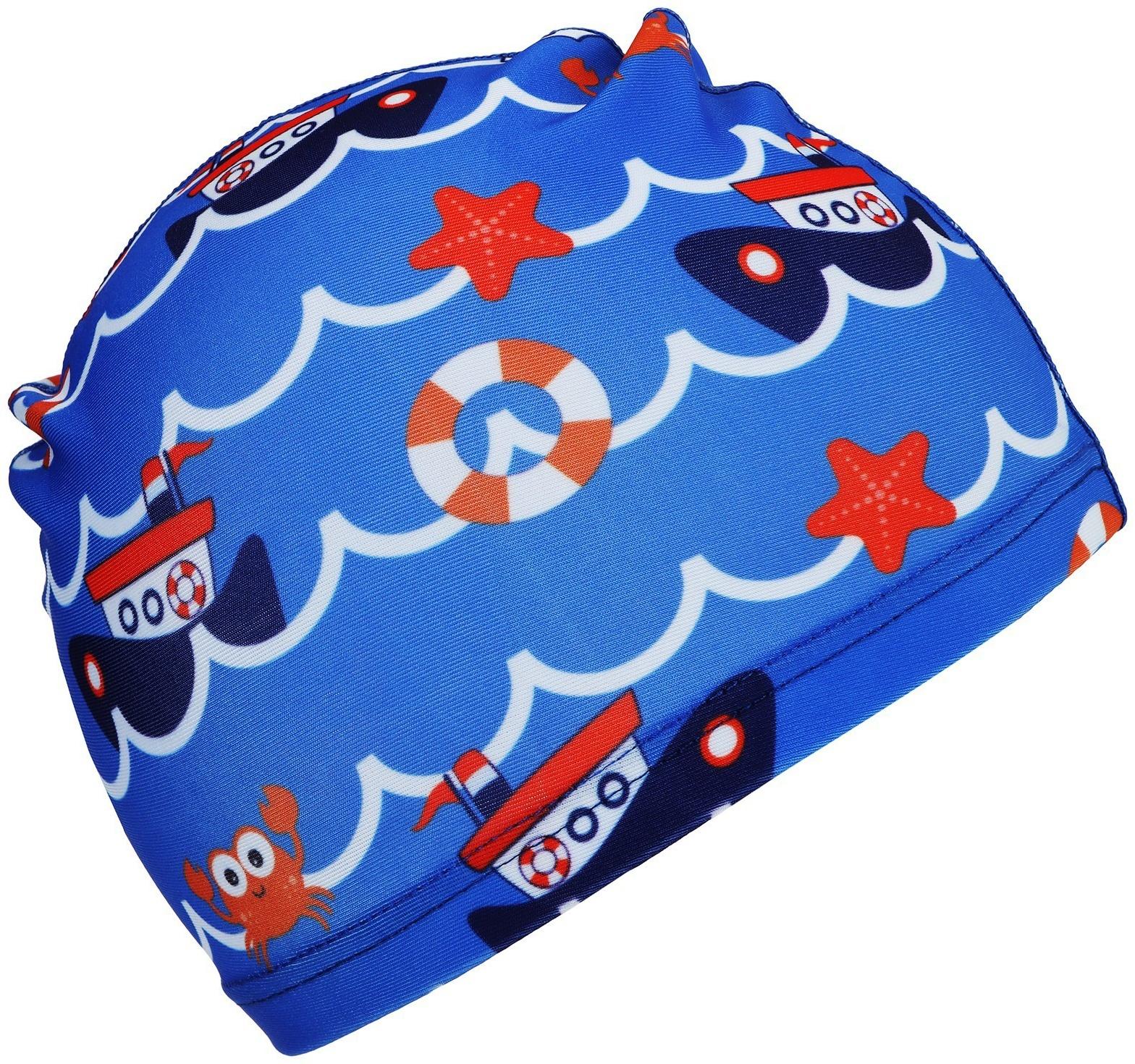 Шапочка для плавания детская «На волне» «Морское путешествие», тканевая, обхват 46-50 см