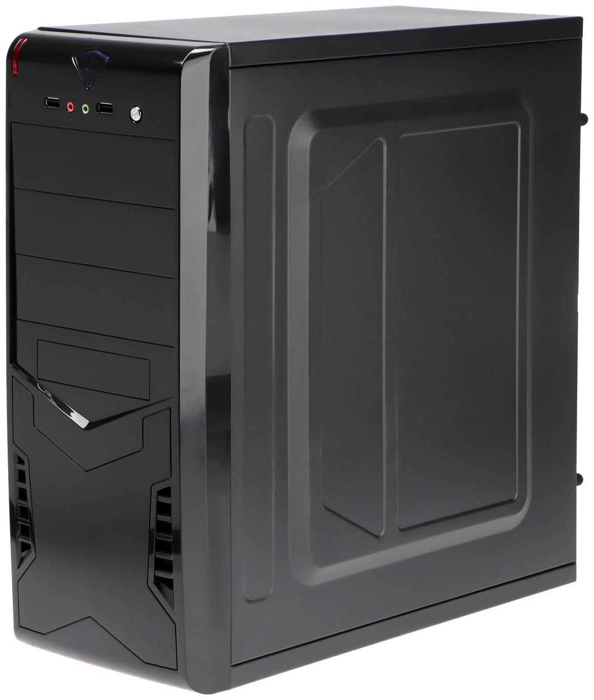 Корпус ExeGate Miditower CP-601, без БП, ATX, 2хUSB 2.0, чёрный