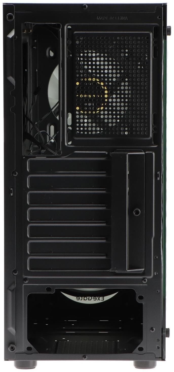 Корпус ExeGate Miditower i3 MATRIX, без БП, ATX, 2хUSB 2.0, 1хUSB 3.0, подсветка, чёрный