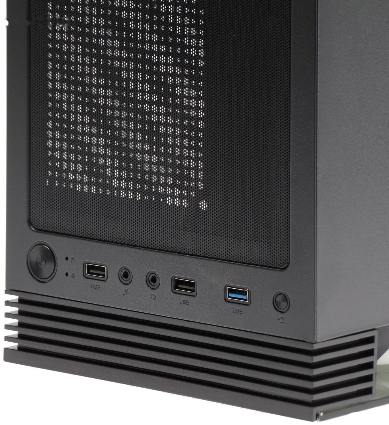 Корпус ExeGate Miditower i3 MATRIX, без БП, ATX, 2хUSB 2.0, 1хUSB 3.0, подсветка, чёрный
