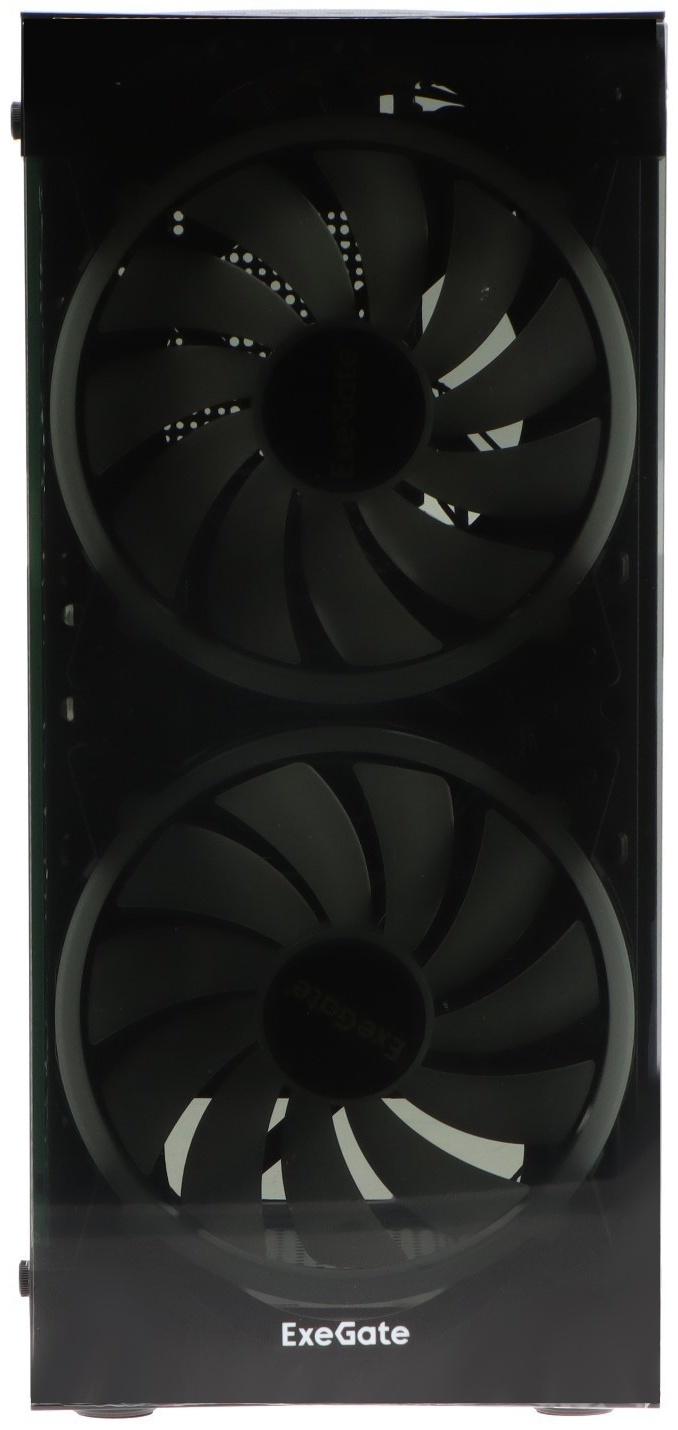 Корпус ExeGate Miditower i3 MATRIX, без БП, ATX, 2хUSB 2.0, 1хUSB 3.0, подсветка, чёрный