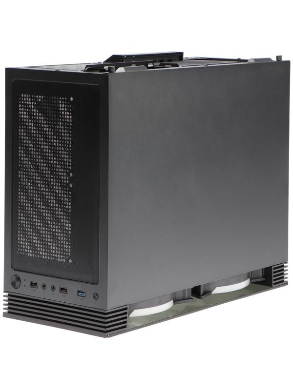 Корпус ExeGate Miditower i3 MATRIX, без БП, ATX, 2хUSB 2.0, 1хUSB 3.0, подсветка, чёрный