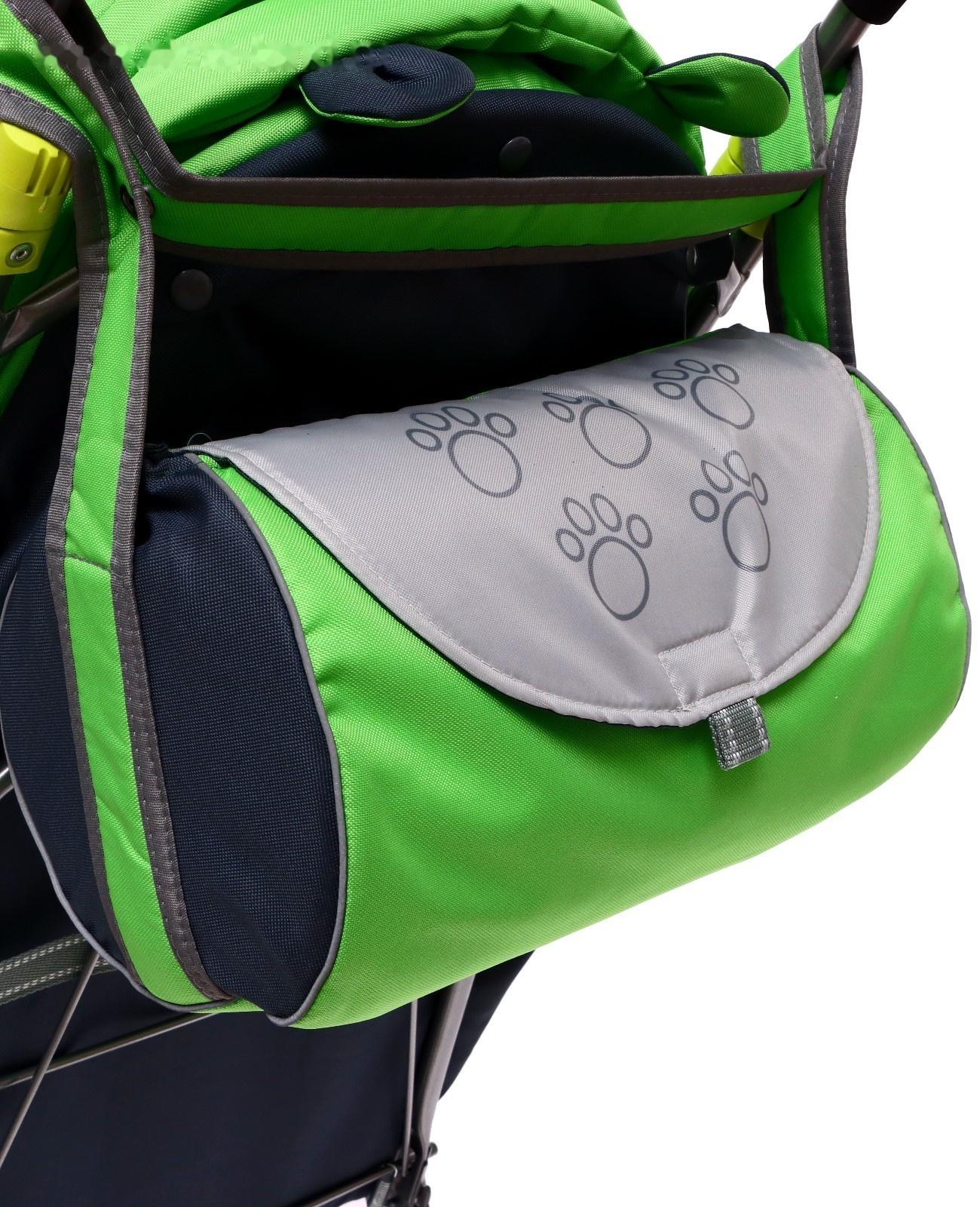 Санки-коляска «Наши детки 4-2», цвет лимонный, рисунок с тигром