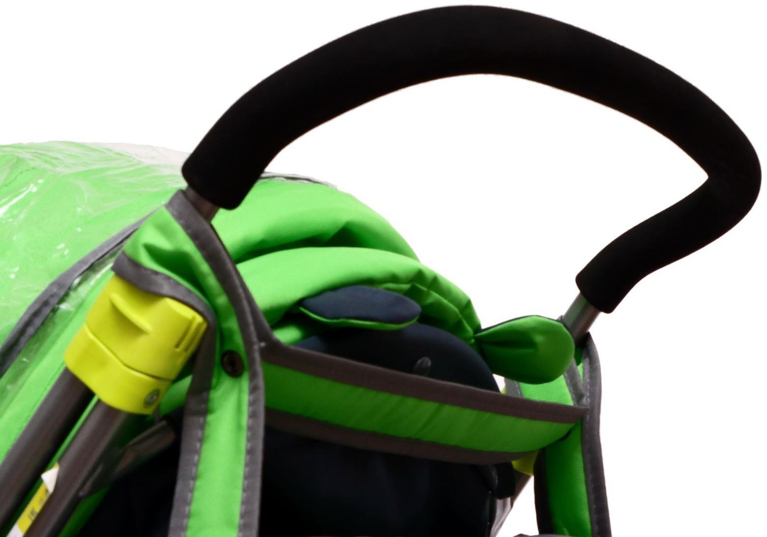 Санки-коляска «Наши детки 4-2», цвет лимонный, рисунок с тигром