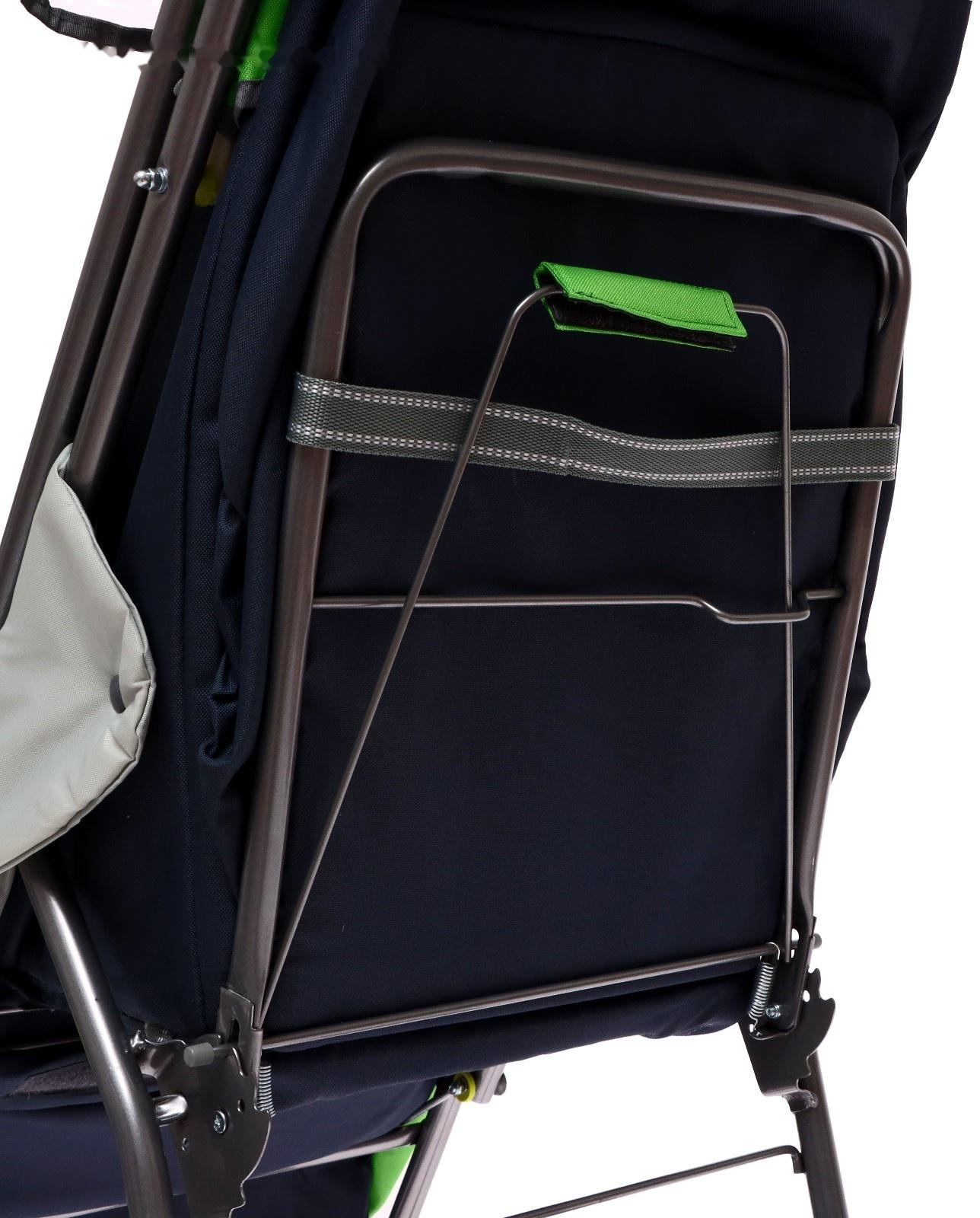 Санки-коляска «Наши детки 4-2», цвет лимонный, рисунок с тигром