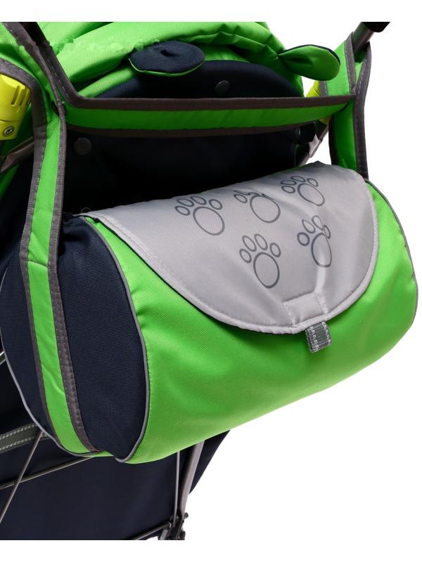 Санки-коляска «Наши детки 4-2», цвет лимонный, рисунок с тигром