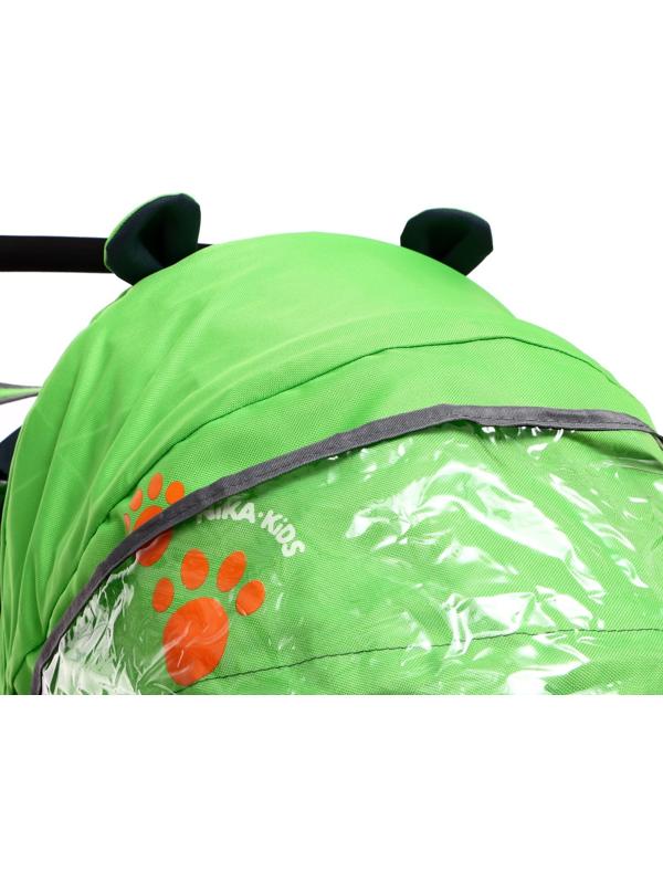 Санки-коляска «Наши детки 4-2», цвет лимонный, рисунок с тигром