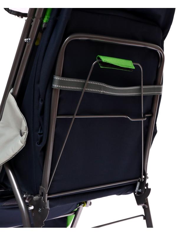 Санки-коляска «Наши детки 4-2», цвет лимонный, рисунок с тигром