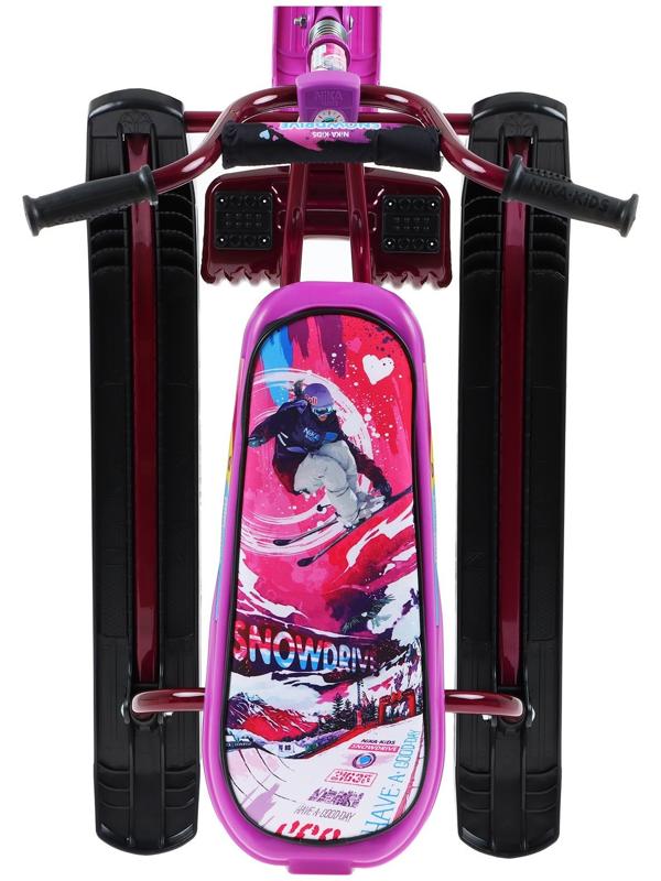 Снегокат Nika Snowdrive, СНД1/SL, цвет фиолетовый/чёрный/бордовый