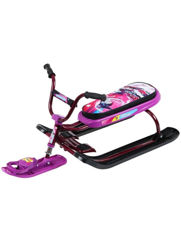 Снегокат Nika Snowdrive, СНД1/SL, цвет фиолетовый/чёрный/бордовый