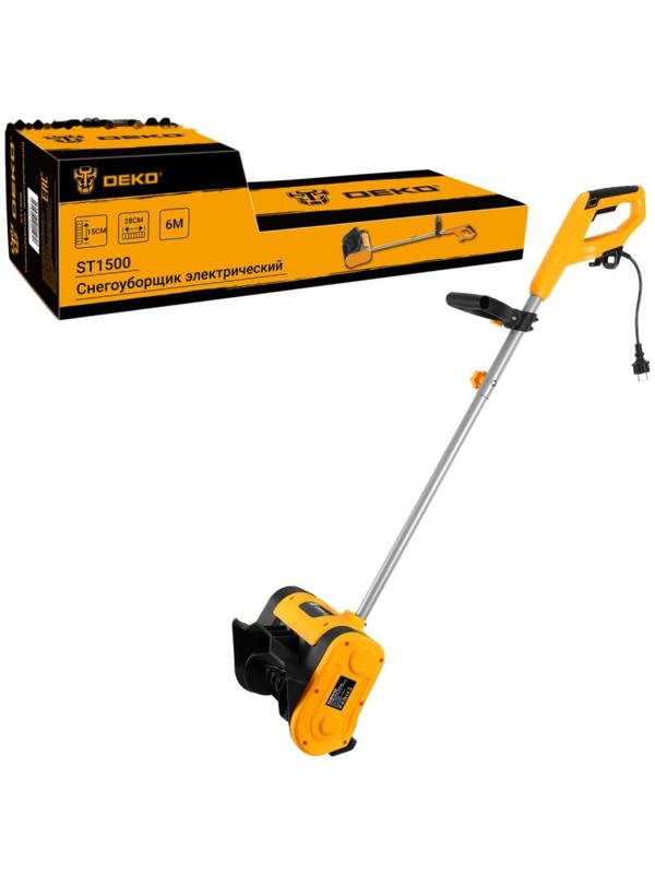 Снегоуборщик электрический DEKO ST1500, 1500 Вт, высота/ширина 15/28 см, выброс до 6 м
