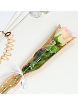 Пакет для цветов «Be happy everyday», 12.5 х 4 х 45 см