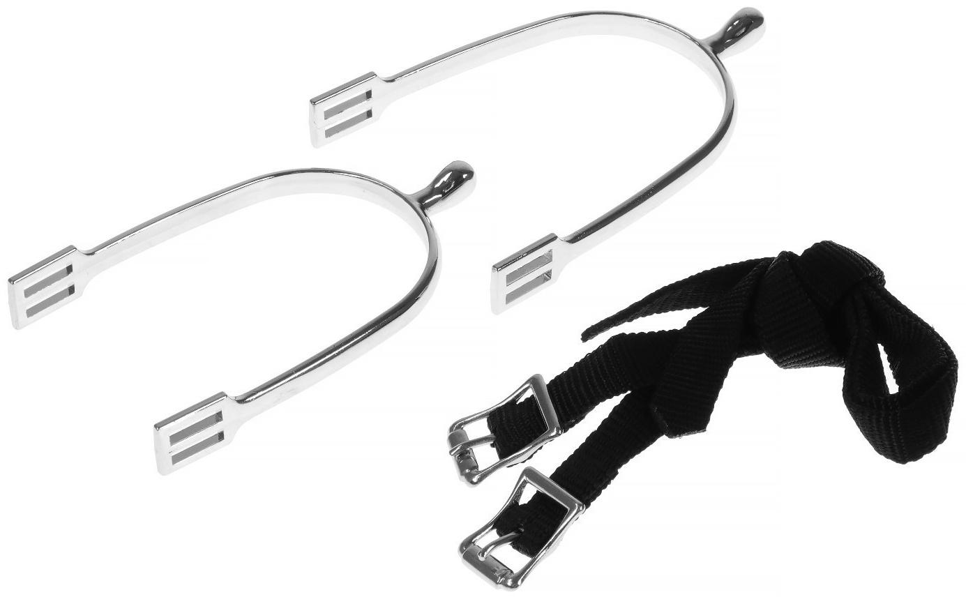 Шпоры + тренчики для верховой езды, набор 2 шт