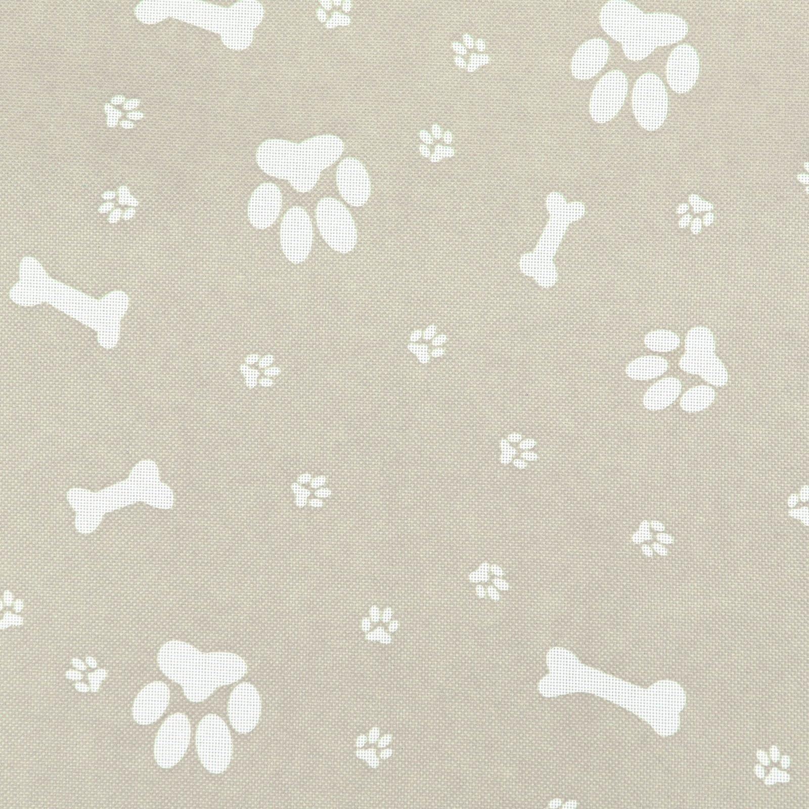 Автокресло для животных 40*30*25 см, серое с белыми лапками и косточками