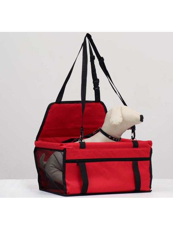 Автокресло для животных 40*30*25 см, красное