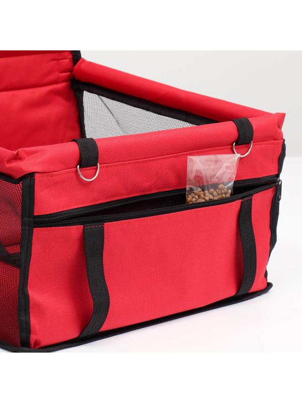 Автокресло для животных 40*30*25 см, красное