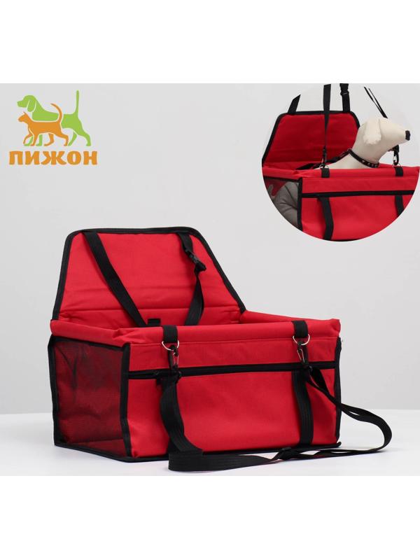 Автокресло для животных 40*30*25 см, красное