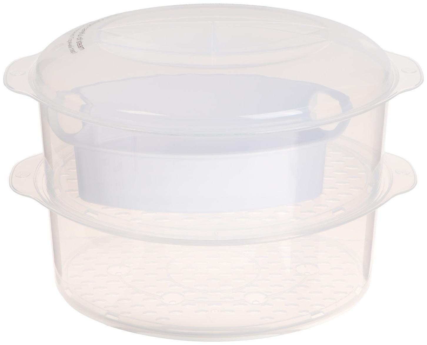 Пароварка Sakura SA-7214, электрическая, 800 Вт, 9 л, 3 яруса, белая