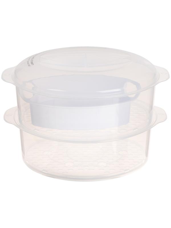 Пароварка Sakura SA-7214, электрическая, 800 Вт, 9 л, 3 яруса, белая