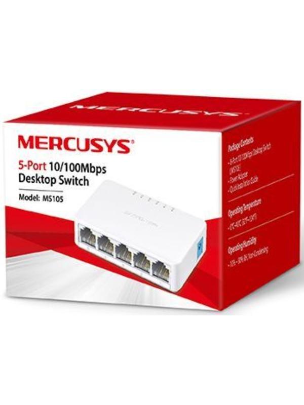 Коммутатор Mercusys MS105, неуправляемый, 5x10/100BASE-TX