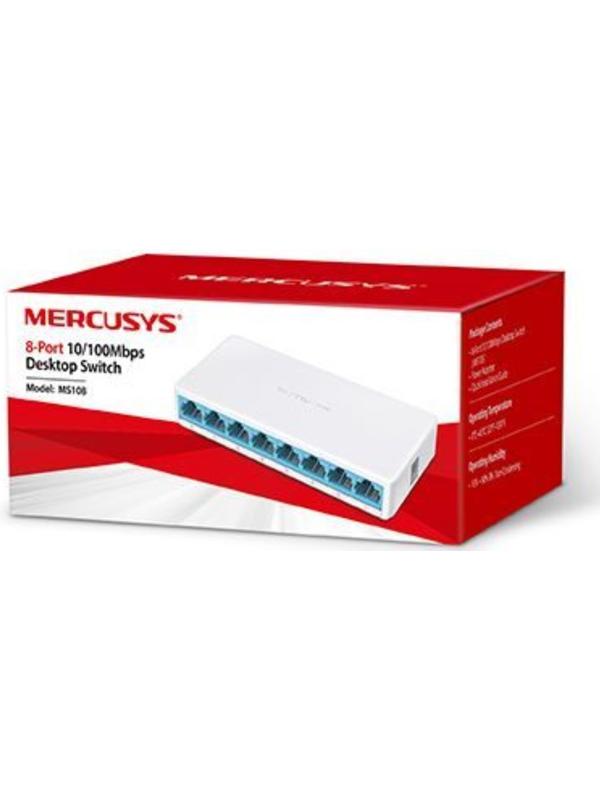Коммутатор Mercusys MS108, неуправляемый, 8x10/100BASE-TХ